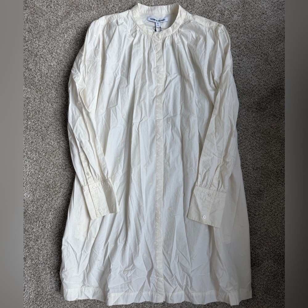 Elizabeth and James Cream Button-Up Blouse